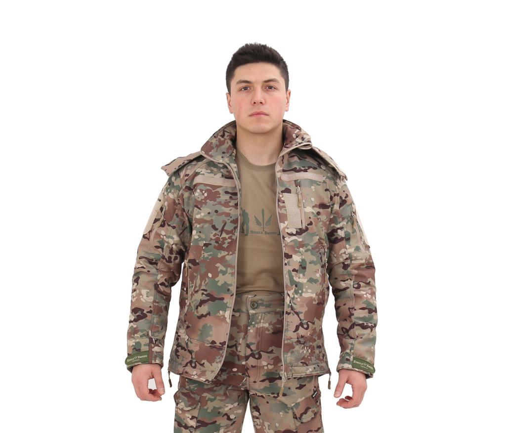 Single Sword Askeri Tactical Softshell Mont (İçi Polarlı) MULTİCAM