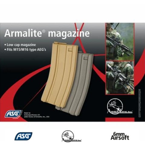 ASG 30BB LOW CAP M15/M16 TAN AEG Airsoft Tüfek Şarjörü 17125-1