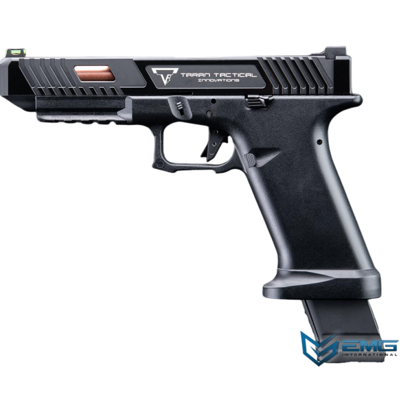 EMG Taran Tactical Licensed JW2 Combat Master GBB Airsoft Gazlı Blowback Tabanca (Siyah – 6.01mm İç Namlu, Taktik Sürgülü)