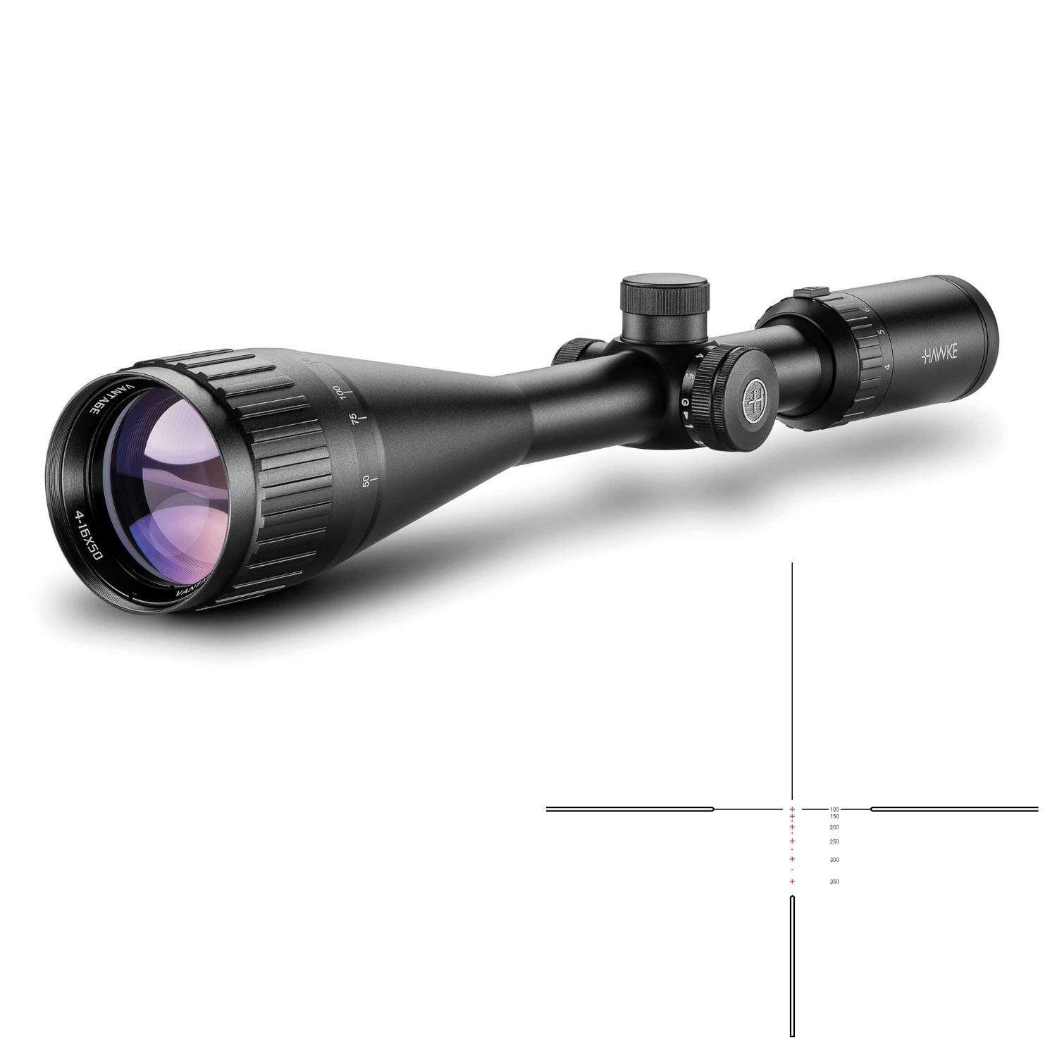 HAWKE Vantage 1'' SFP 4-16x50 AO IR (RIMFIRE.17 HMR 16x) Tüfek Dürbünü 14261