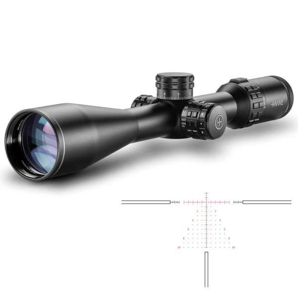 HAWKE Frontier 30mm SFP 2.5-15x50 SF IR (Mil Pro 10x) Yivli Tüfek Dürbünü 18421