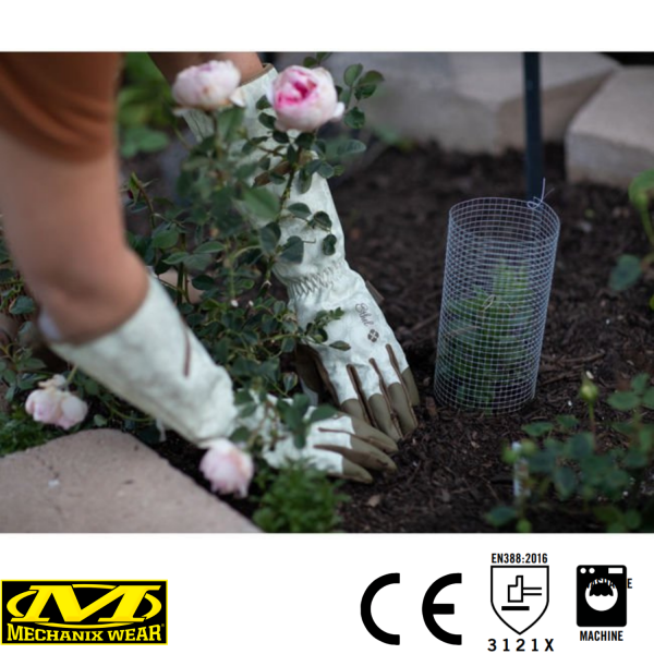 Mechanix Orginal Ethel® Rose Kadın Eldiven (Beyaz/Kahve) ETH-RSE