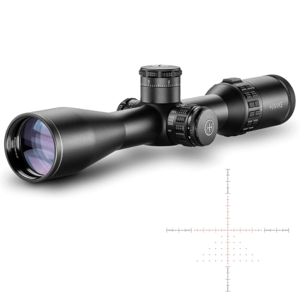 HAWKE SideWinder 30mm SFP 4.5-14x44 10x 1.2 Mil Dot + (Half Mil Reticle) Yivli Tüfek Dürbünü 17140