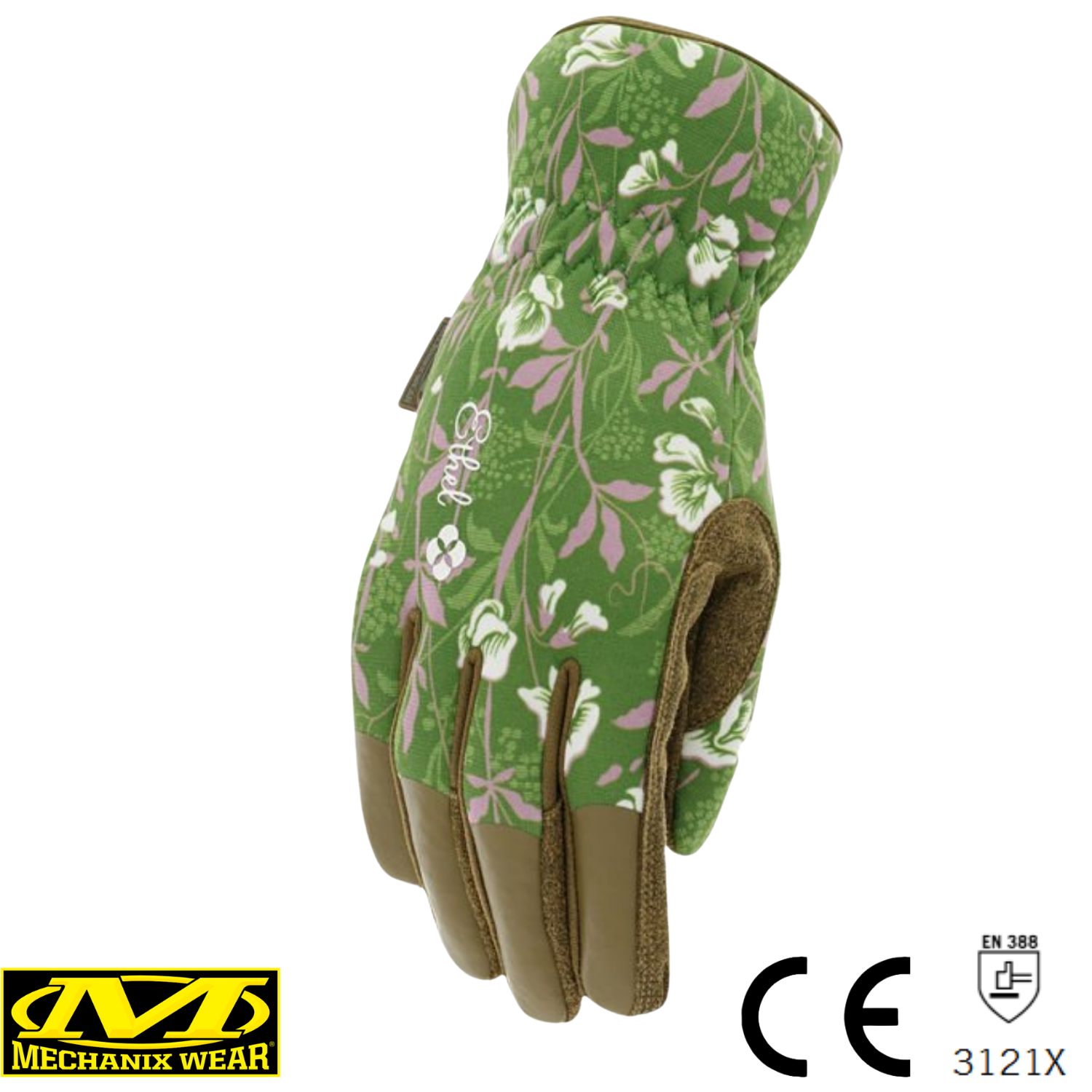 Mechanix Orginal Ethel® Ethel V&A Sweet Pea (Yeşil/Kahve) Kadın Eldiven ETH-VASP