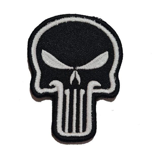 PUNISHER SKULL BW PATCH - SİYAH-BEYAZ