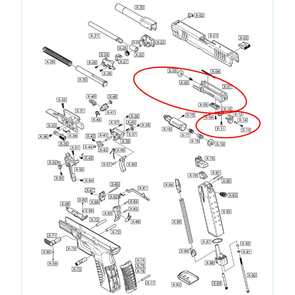 We XDM Housing Set Parça No #5-14
