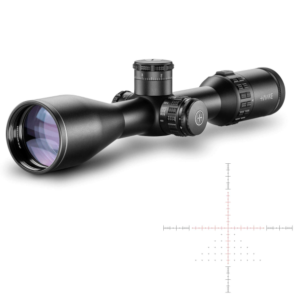 HAWKE SideWinder 30mm SFP 4-16X50 10x 1.2 Mil Dot + (Half Mil Reticle) Yivli Tüfek Dürbünü 17250