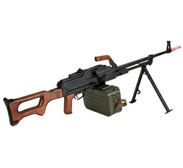 AK Matrix PKM Airsoft Makinalı Tüfek - Gerçek Ağaç