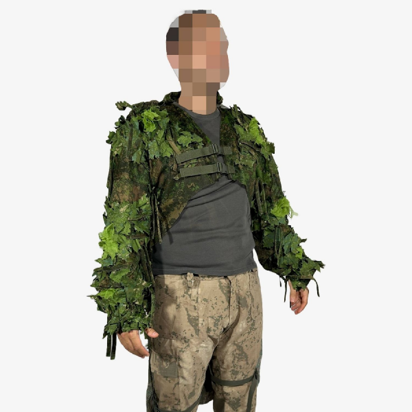 KMCS Kamuflajlı Piton Pelerini Çıkarılabilir Kapüşonlu - Yeşil