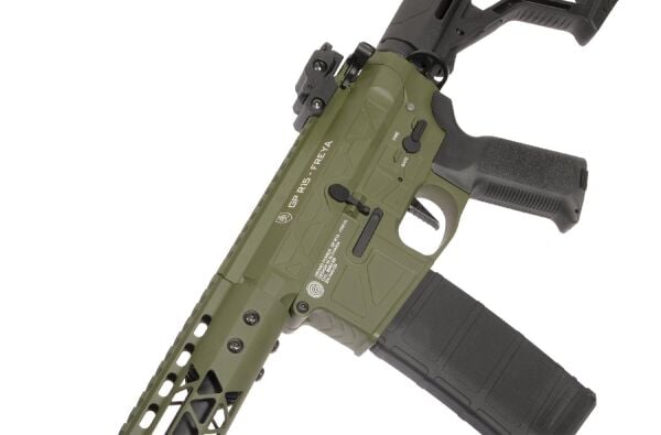 Delta Armory FREYA R15 SKELETON 10'' FULL METAL OLIVE AEG Airsoft Tüfek