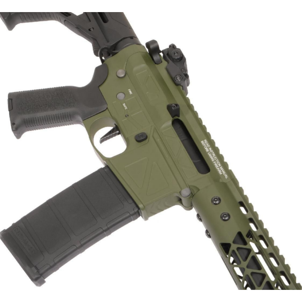 Delta Armory FREYA R15 SKELETON 10'' FULL METAL OLIVE AEG Airsoft Tüfek