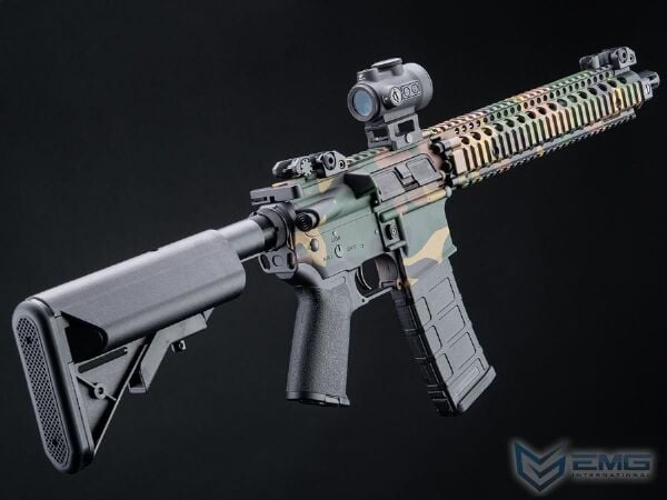 EMG CYMA Daniel Defense Lisanslı DDM4A1 Platinum QBS Woodland AEG Airsoft Tüfek