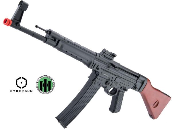 CYBERGUN SCHMEISSER Lisanslı Ağaç Dipçik MP44 WWII Full Metal Sturmgewehr Airsoft AEG Tüfek