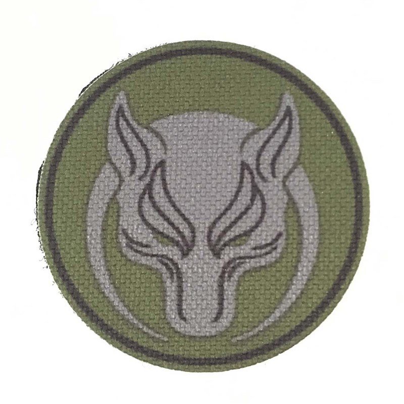 YUVARLAK BÖRÜ KIZGIN KURT PATCH ARMA - YEŞİL