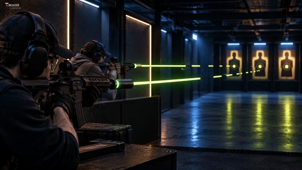 Karanlık airsoft poligon tracer BB atış deneyimi