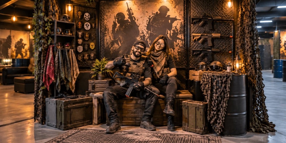 Airsoft poligon müşteri fotoğraf alanı