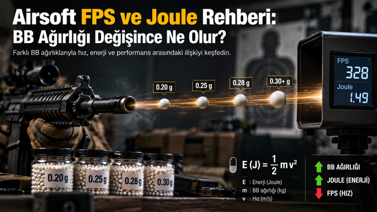 Airsoft FPS ve Joule Rehberi: BB Ağırlığı Değişince Ne Olur?
