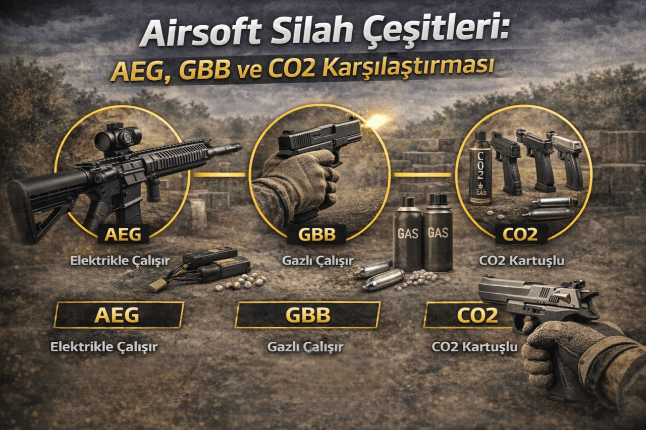Airsoft Silah Çeşitleri: AEG, GBB ve CO2 Karşılaştırması