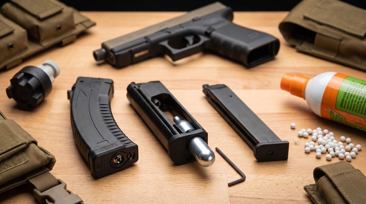 Airsoft Tabanca Şarjör Rehberi: GBB, CO2 ve AEP Şarjörleri Arasındaki Farklar