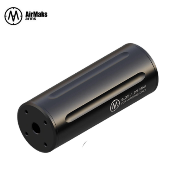 Airmaks Susturucu 1/2UNF - 40mm Çap - 106mm Uzunluk - Katran & Krait Uy. PCP Tüfek