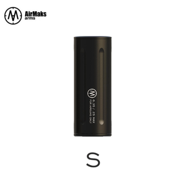 Airmaks Susturucu 1/2UNF - 40mm Çap - 106mm Uzunluk - Katran & Krait Uy. PCP Tüfek