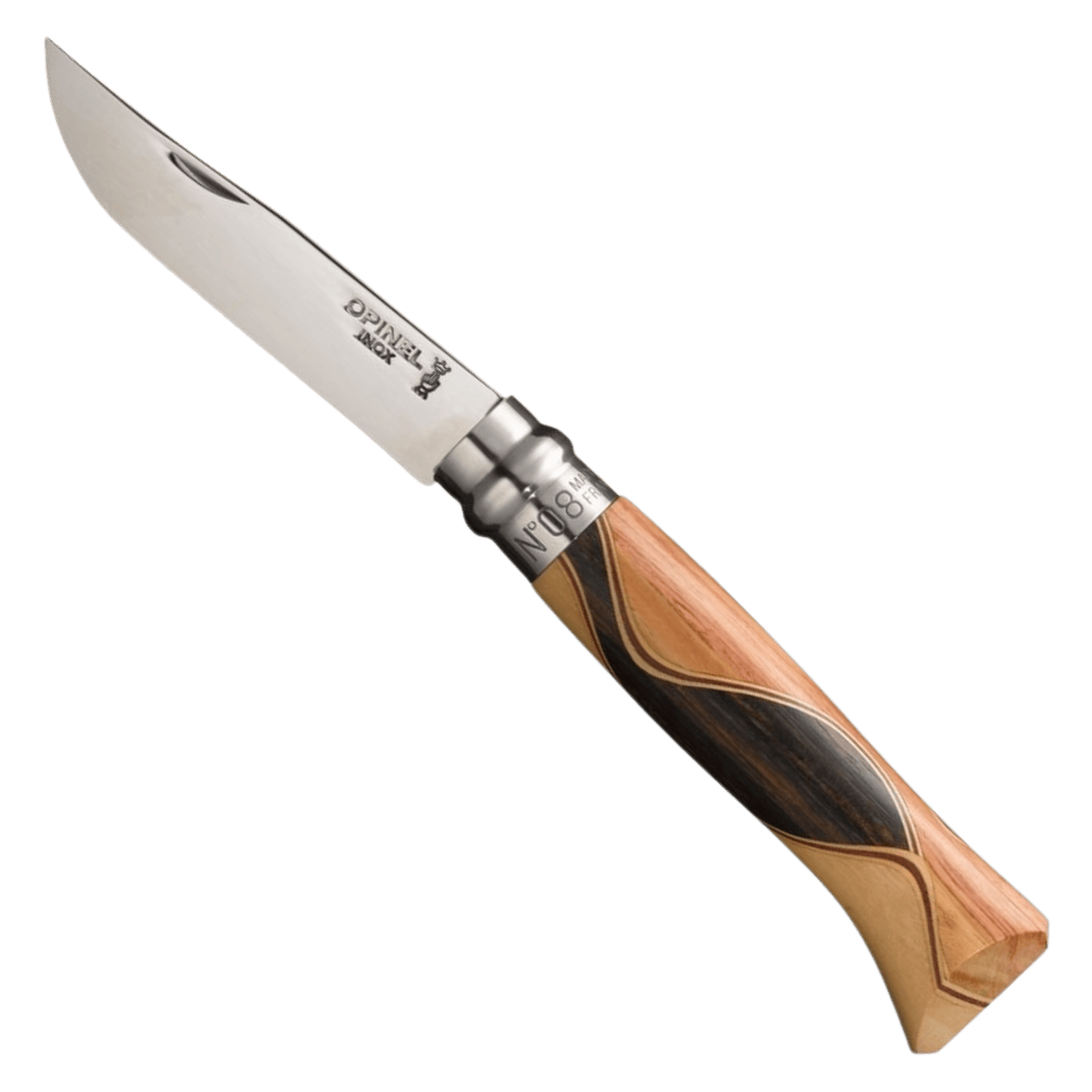 Opinel Inox Tradition Ahşap No.8 Çakı Sandvik 12C27 Paslanmaz Çelik Cep Çakısı