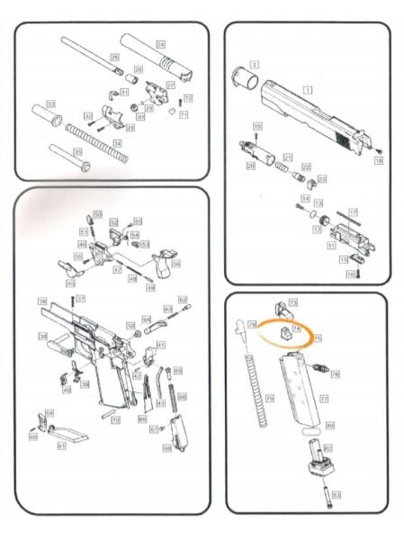 WE 1911 GBB Magazine Gasket / Şarjör Gaz Çıkış Contası Parça #74