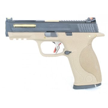 WE MP TAN Black Slide Gold Barrel E-FORCE Big Bird Airsoft Tabanca