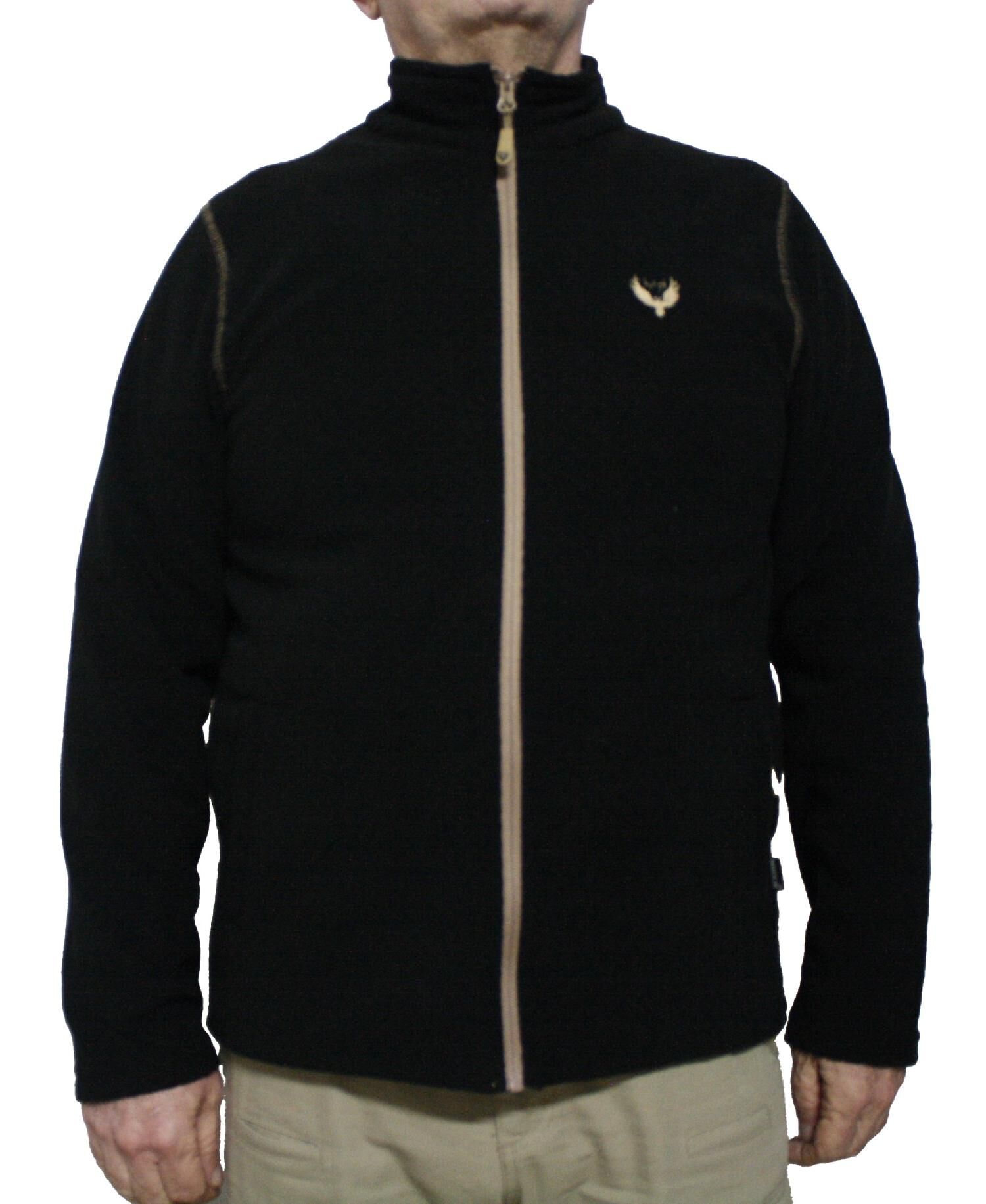 MUDEIR Fermuarlı Micro Polar Kumaş Cepli Spor Ceket (Poyraz) SİYAH