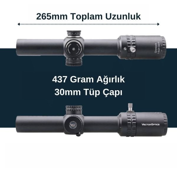 Grimlock 1-6x24 GenII SFP Tüfek Dürbünü