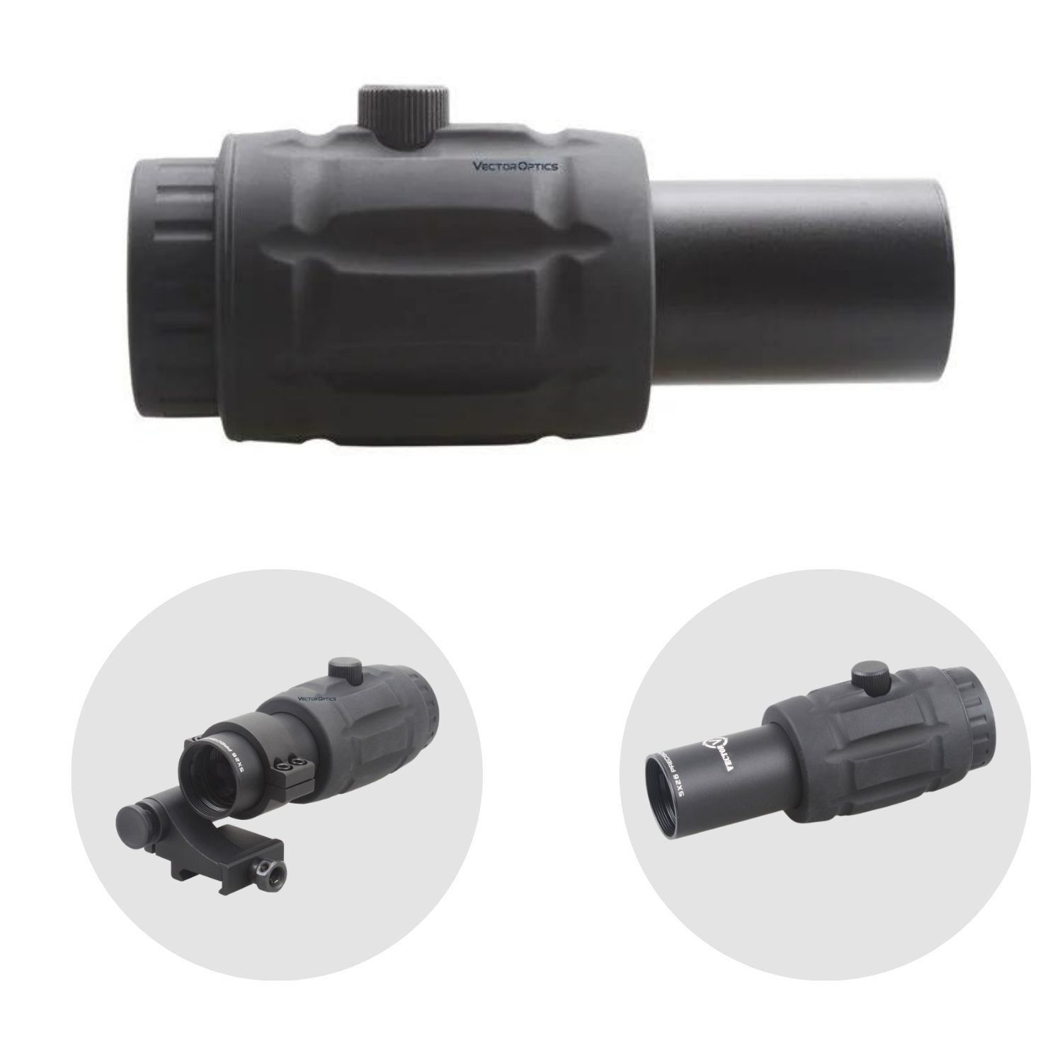VECTOR Ayarlanabilir 5x26 MAGNIFIER Flip Slide Mount Yakınlaştırıcı SCOT-08 SCMF-15