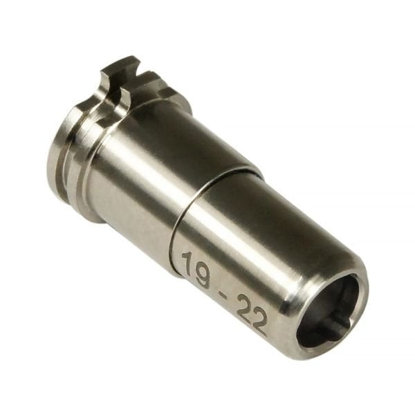 MAXX Airsoft CNC Titanium Adjustable Air Seal AEG Nozzle 19mm - 22mm  MX-NOZ1922TN
