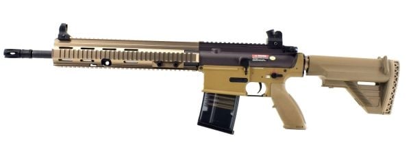 Golden Eagle HK417 Full Metal 70BB Midcap Şarjörlü Mosfet CERACOTE TAN Airsoft Tüfek - ÇÖL RENGİ