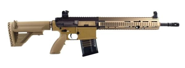Golden Eagle HK417 Full Metal 70BB Midcap Şarjörlü Mosfet CERACOTE TAN Airsoft Tüfek - ÇÖL RENGİ