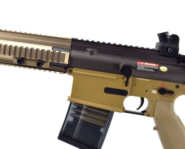Golden Eagle HK417 Full Metal 70BB Midcap Şarjörlü Mosfet CERACOTE TAN Airsoft Tüfek - ÇÖL RENGİ