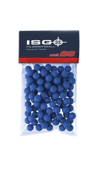 ISG .68CAL RUBBERBALL KAUÇUK HOME DEFENSE TOP T4E 100 adet MAVI