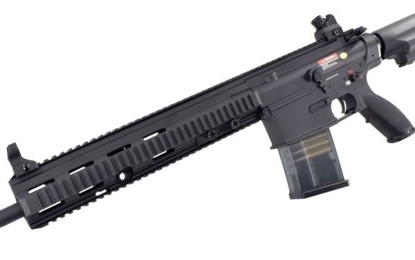 Golden Eagle HK417 Full Metal 70BB Midcap Şarjörlü Mosfet CERACOTE  Airsoft Tüfek - Siyah