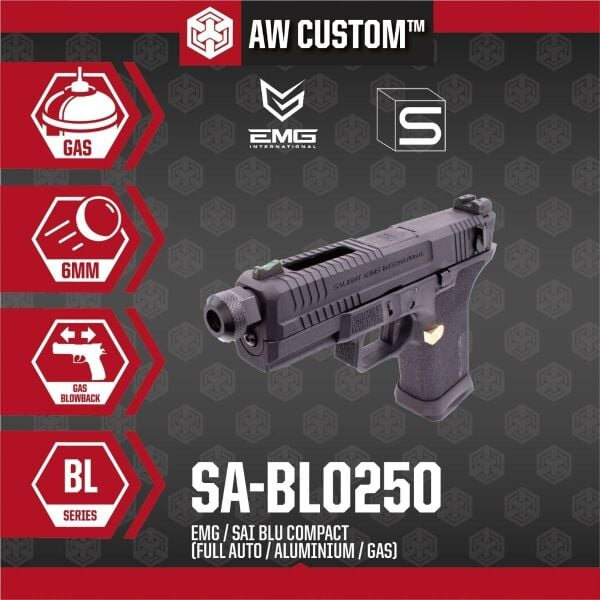 EMG SAI BLU Std CUSTOM Glock G17 GBB Airsoft Tabanca