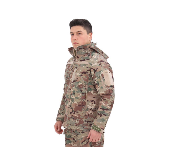 Single Sword Askeri Tactical Softshell Mont (İçi Polarlı) MULTİCAM