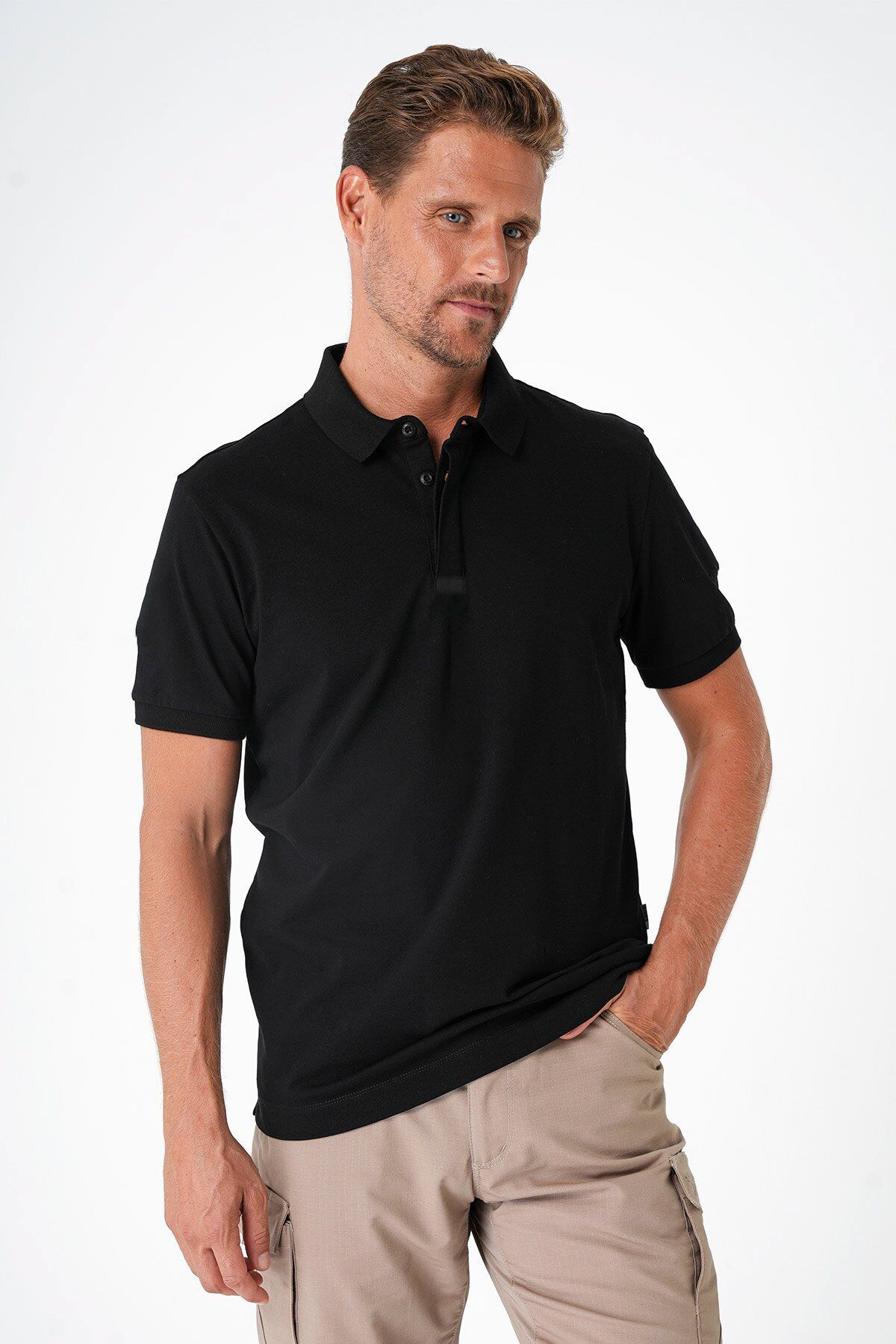 Casual Ryker Polo T-shirt  - P-000593 Casual Ryker Polo T-shirt  - P-000593 SİYAH 4XL SİYAH 4XL
