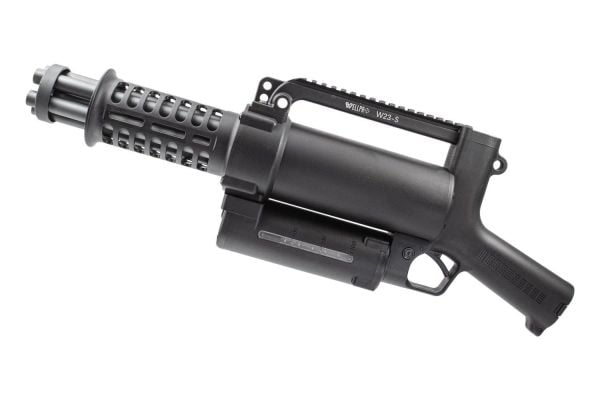 WELL PRO M-Lok Chainsaw Electric Rotating Micro M134 Gatling Mini Vulcan AEG Airsoft Tüfek