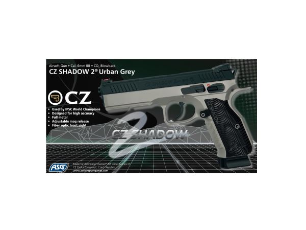 19673 ASG CZ SHADOW2 URBAN GREY BLOWBACK AIRSOFT TABANCA 060.002.122