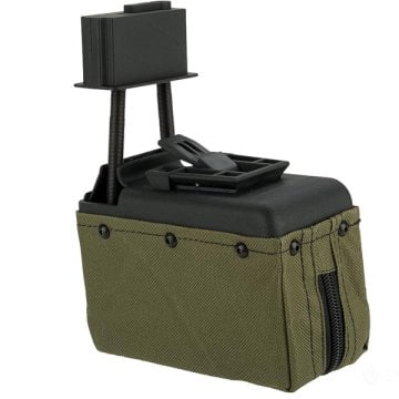 AK 1500BB Airsoft M249 AEG Tüfek Box Şarjör - Yeşil