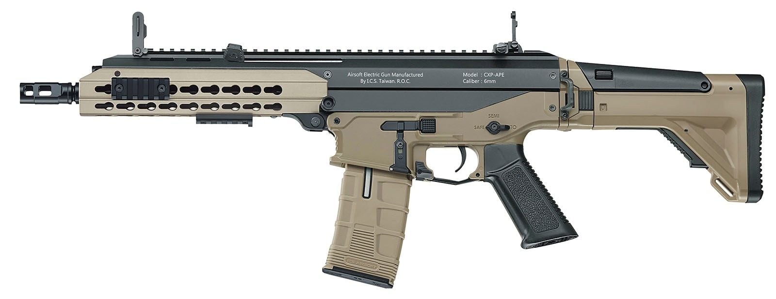 ICS CXP-APE Short EBB Airsoft Tüfek– Siyah/Tan