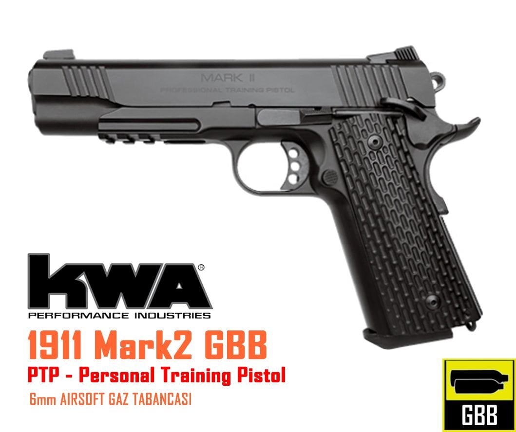 KWA 1911 MARK II PTP TACTICAL RAIL AIRSOFT TABANCA