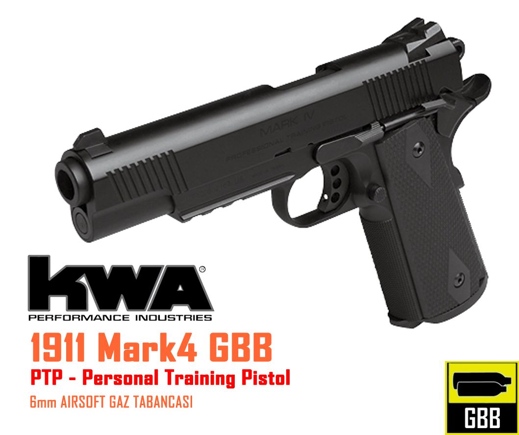 KWA 1911 MARK IV PTP Black AIRSOFT TABANCA
