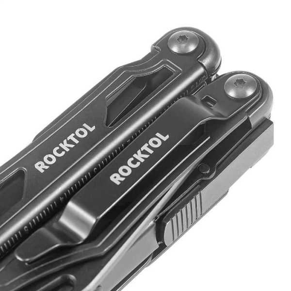 Rocktol 12 Fonksiyonlu Multitool Siyah Çakı / Khv Deri Kılıflı