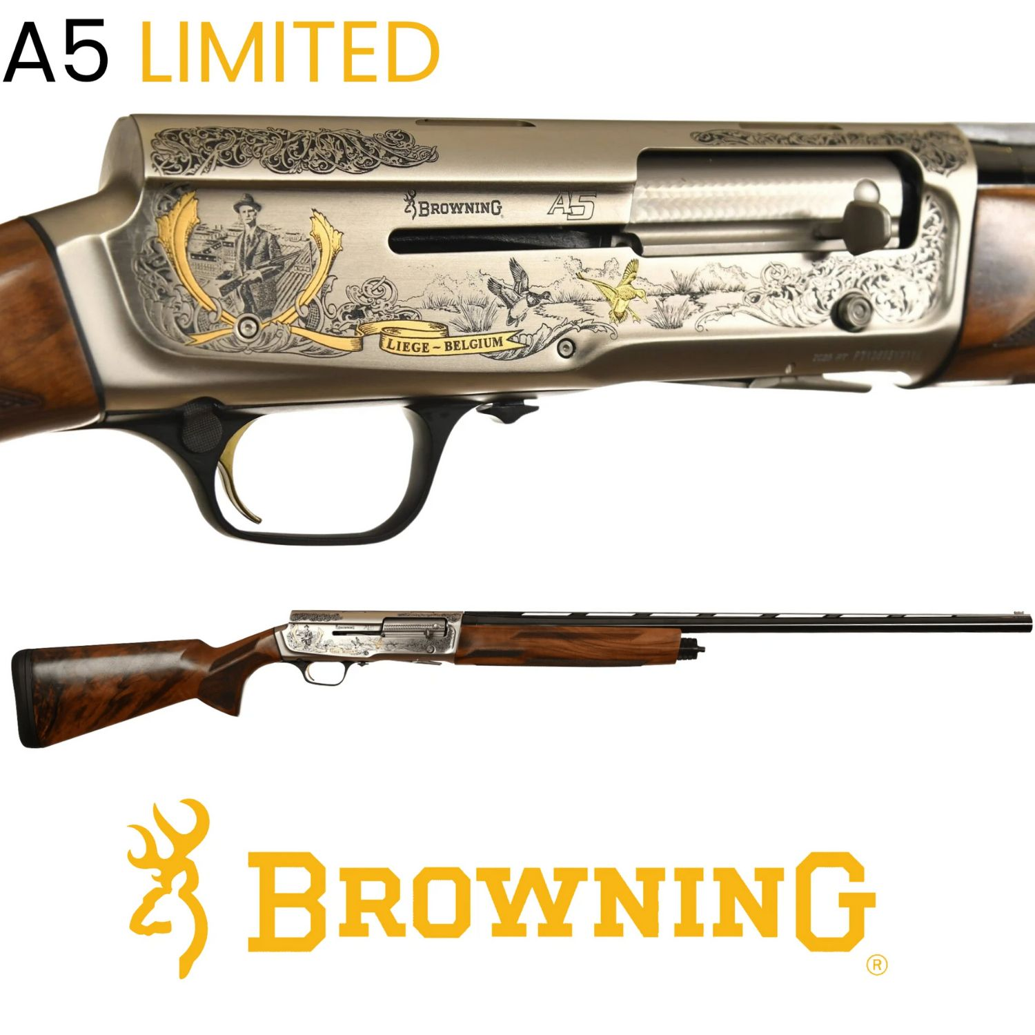Browning A5 Limited Edition Gold 135.Yıl GR4 Otomatik Av Tüfeği 12/71