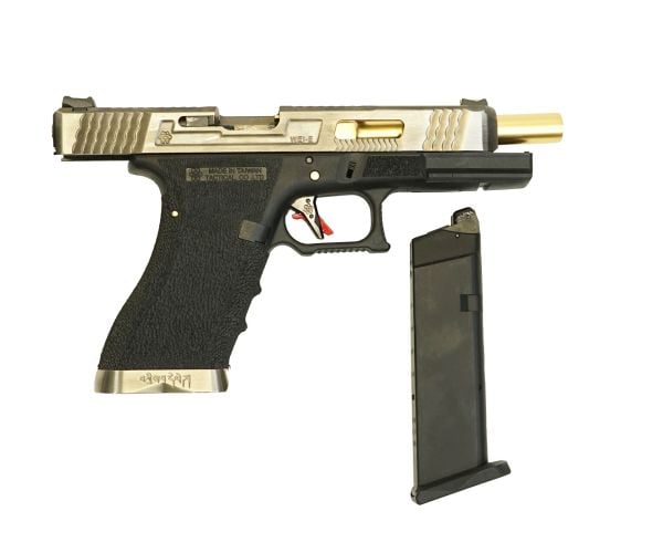 WE Glock G34 T3 GBB Airsoft Tabanca SV Kızak / GOLD Namlu /  BK Gövde