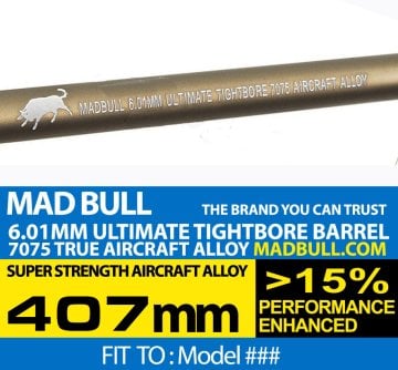 MADBULL ULTIMATE 6.01mm 7075Alüminyum Tight Bore İç Namlu 407mm